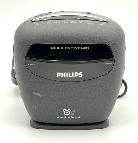 Philips dual alarm clock - clock, radio