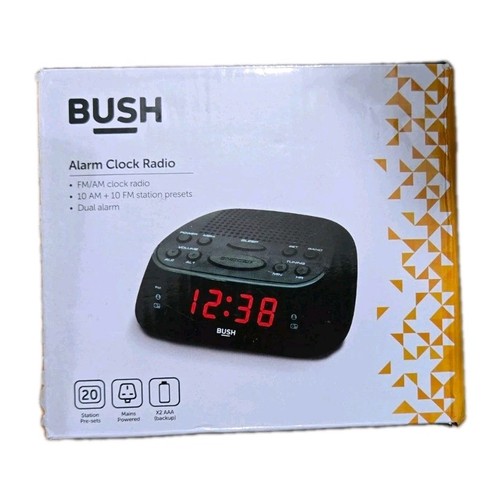 Bush alarm clock radio black - clock,