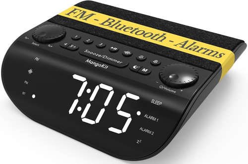 Radio alarm clock black - clock,