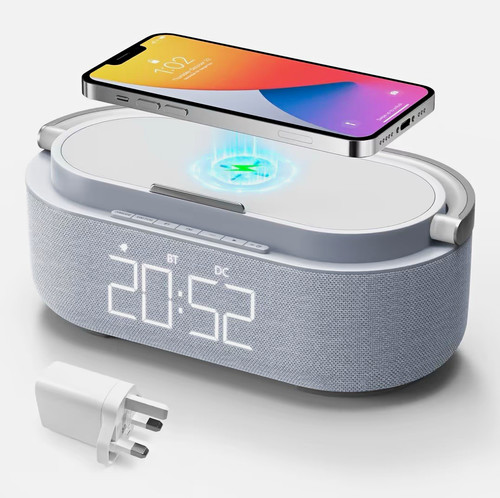 Digital clock radio alarm with - clock,
