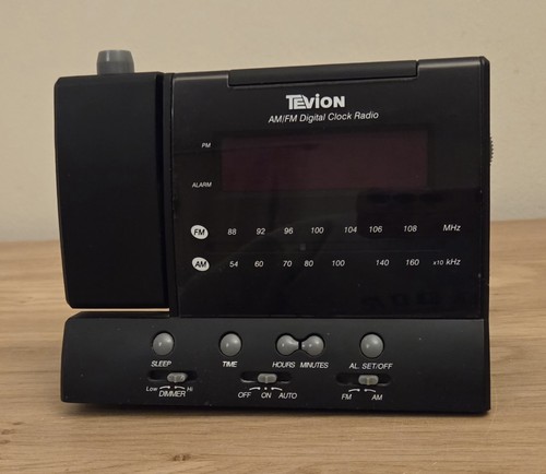 Tevion black radio alarm - tevion,