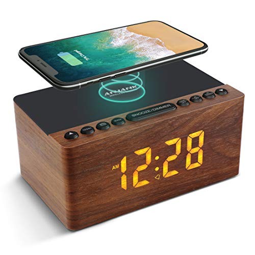Bedside wooden radio alarm - radio,