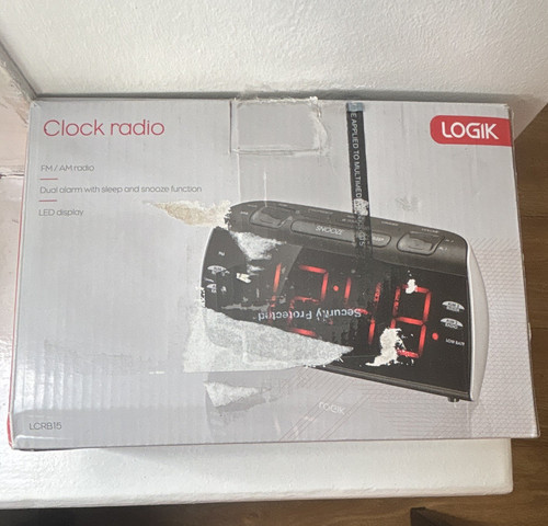 Logik lcrb15 clock radio - clock, am/fm
